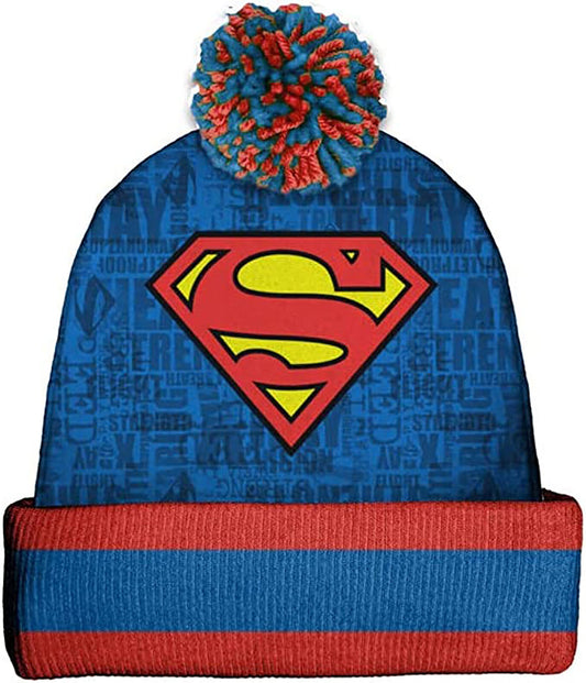 Spoontiques Winter Beanie Hat, Polyester, One Size Fits Most - Superman