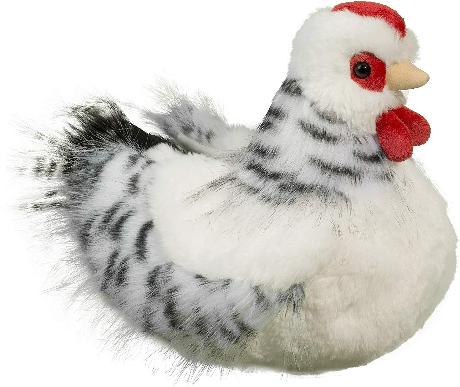 Douglas Salty Black & White Hen Chicken Plush Stuffed Animal, 9"