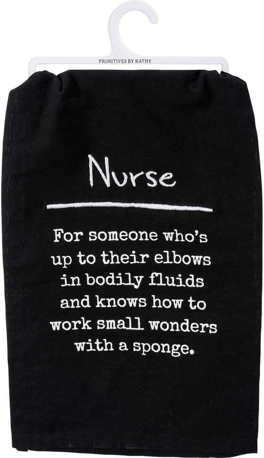 Primitives by Kathy Kitchen Embroidered Dish Towel - Definition: Nurse