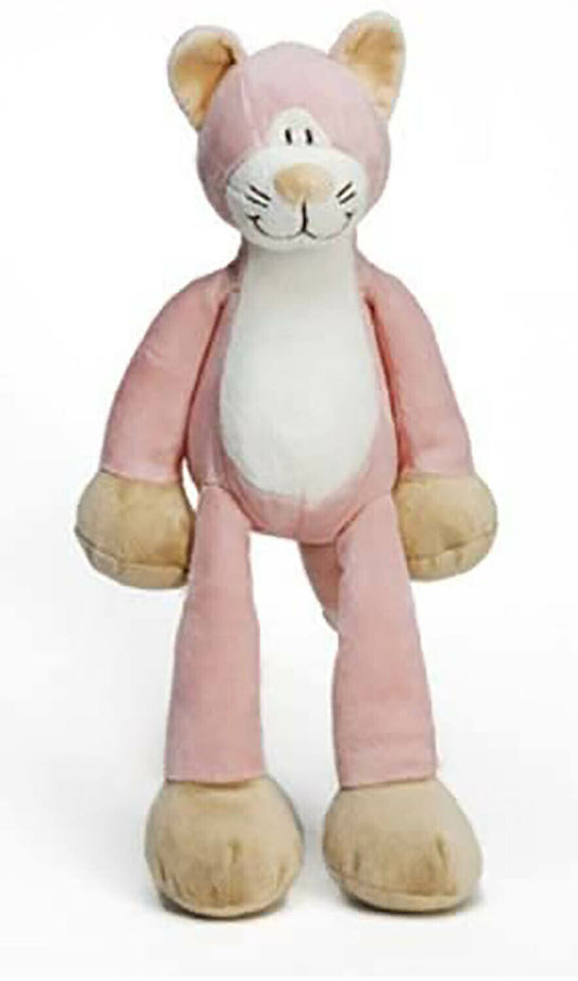 Teddykompaniet Diinglisar Large Pink Cat Plush Stuffed Animal Toy, 14"
