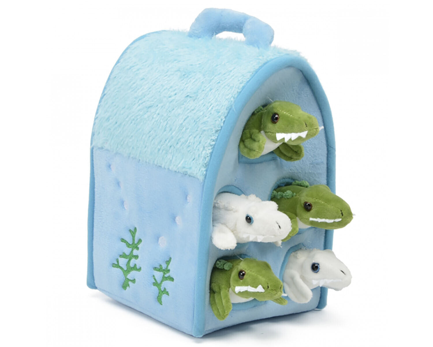 Unipak Plush Alligator House Carrying Case with Five Removable Alligators