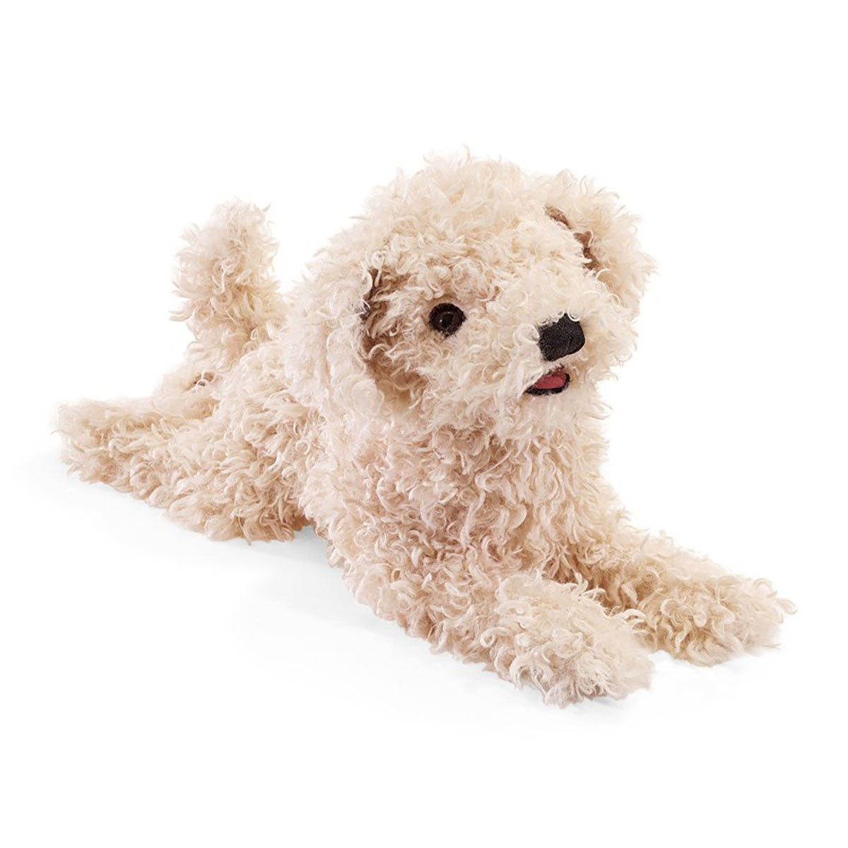 Folkmanis White Poodle Puppy Hand Puppet, 20"