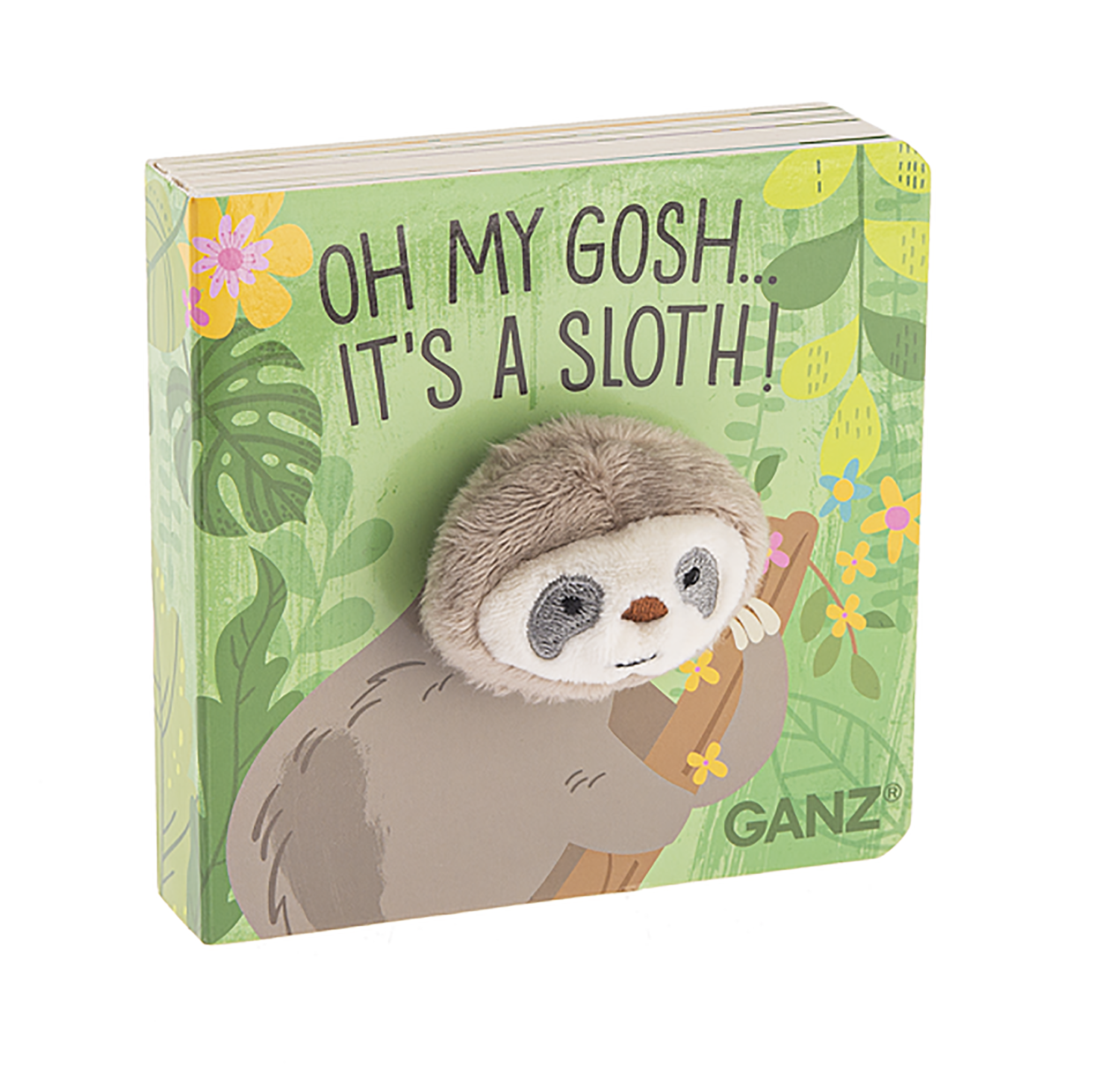 Baby Ganz Oh My Gosh.. It's A Sloth! Finger Puppet Board Book, Ages 0+