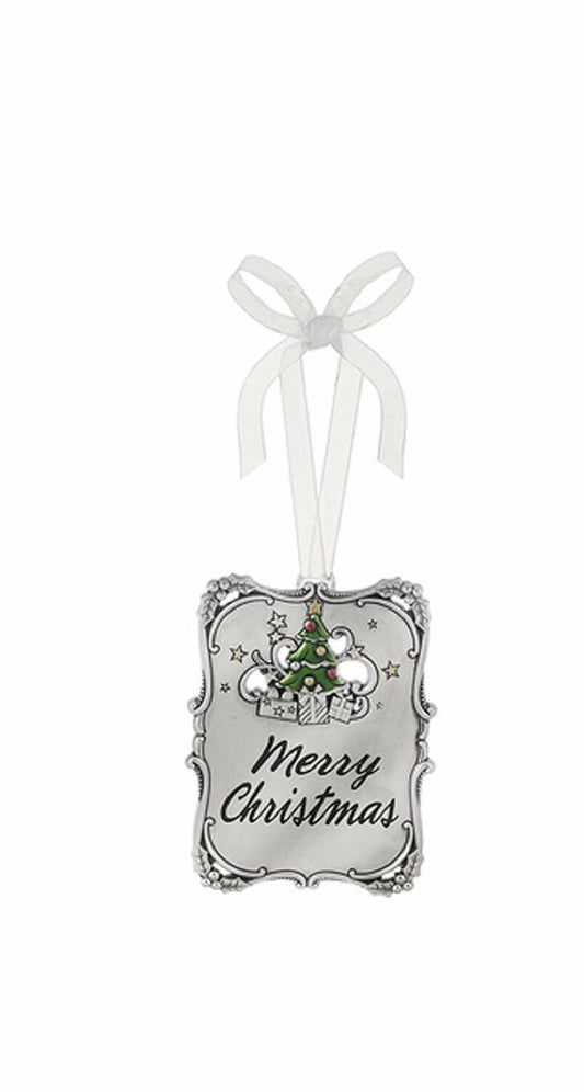 Ganz Ornament Plaque Merry Christmas