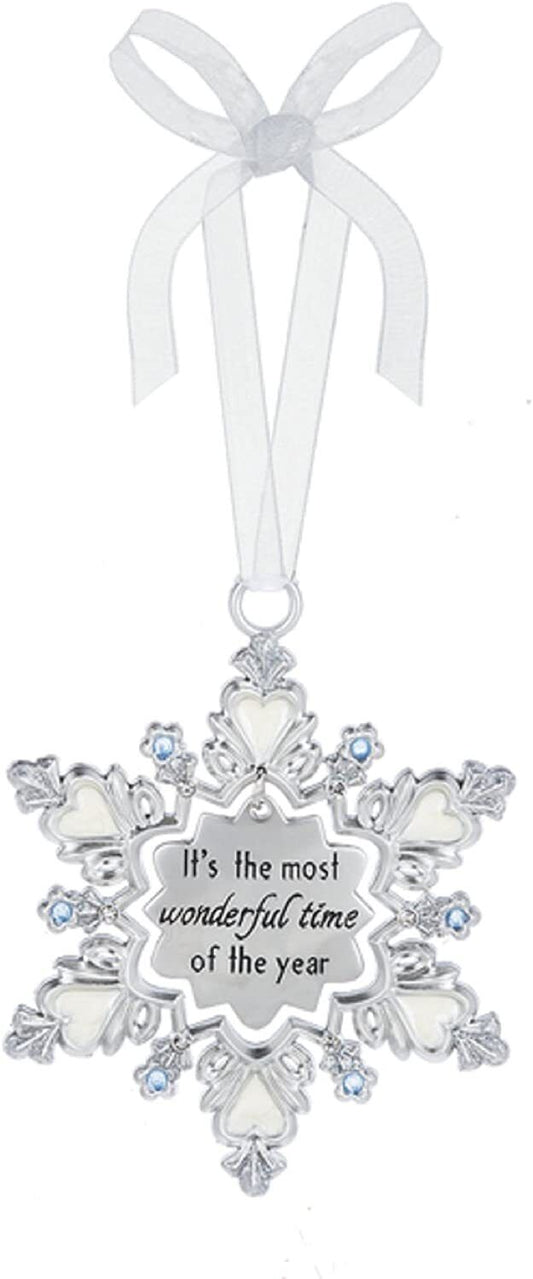 Ganz Its The Most Wonderful Time of The Year Decorative Hanging Ornament, Zinc
