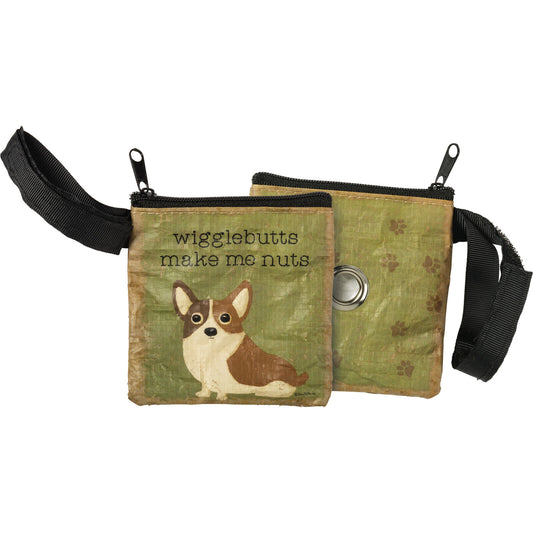 Primitives by Kathy Pet Dog Waste Bag Pouch - Wigglebutts Make Me Nuts