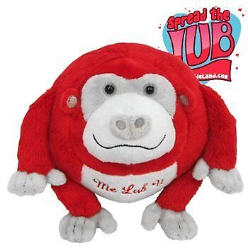 Gorilla "Me Lub U" Valentine Lubie Plush Stuffed Animal Toy, 5"