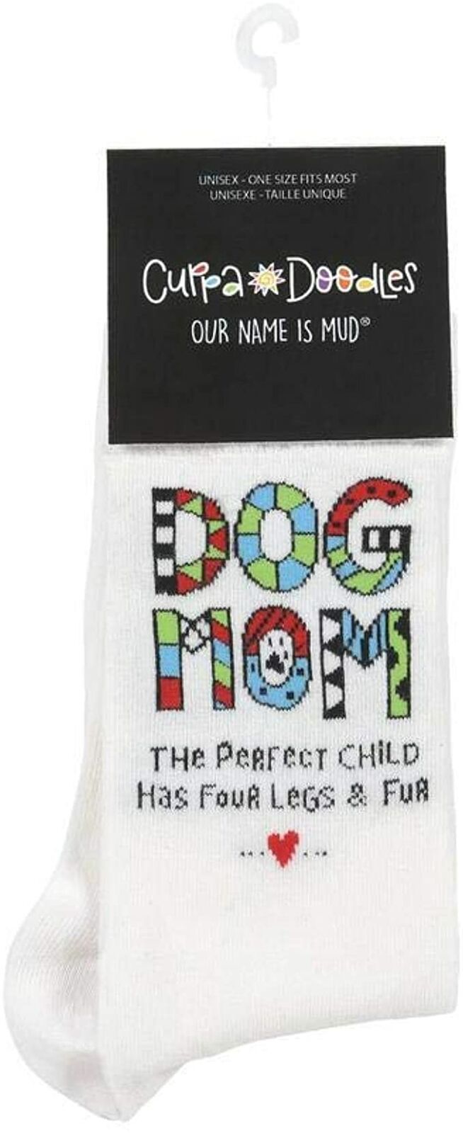 Enesco Our Name Is Mud Cuppa Doodle Dog Mom Socks
