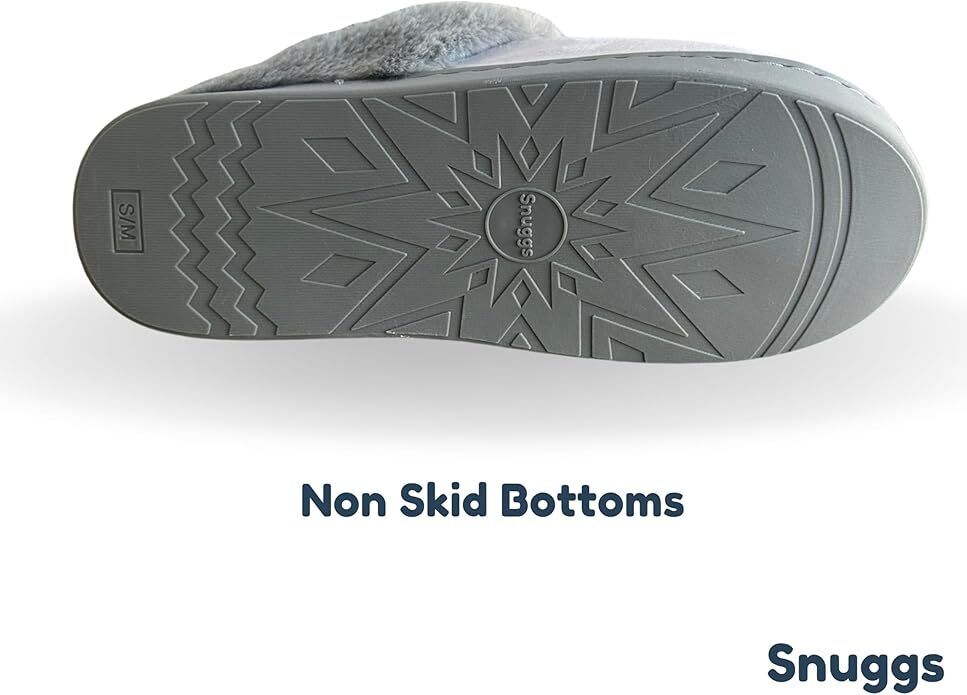 E&S Pets Tan Pug Snugg Slippers for Pet Lovers - Fuzzy Memory Foam, L/XL
