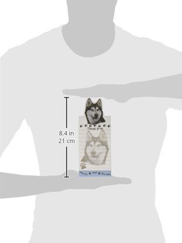 "Siberian Husky Magnetic List Pads" Uniquely Shaped Sticky Notepad