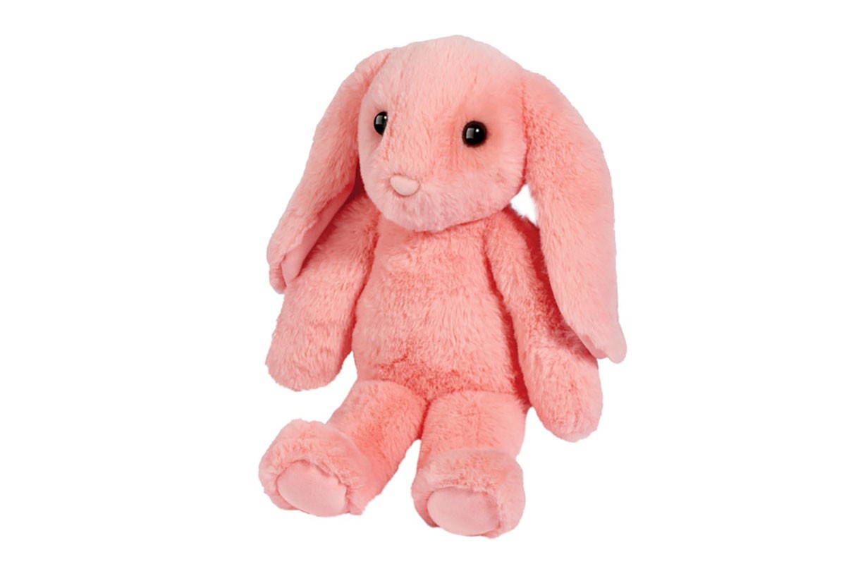 Douglas Peony Peachy Floppy Bunny Plush Stuffed Animal, 8 inches sitting (Large)