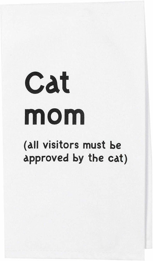 Enesco Parentheses Cat Mom Tea Towel, 28 Inches Long