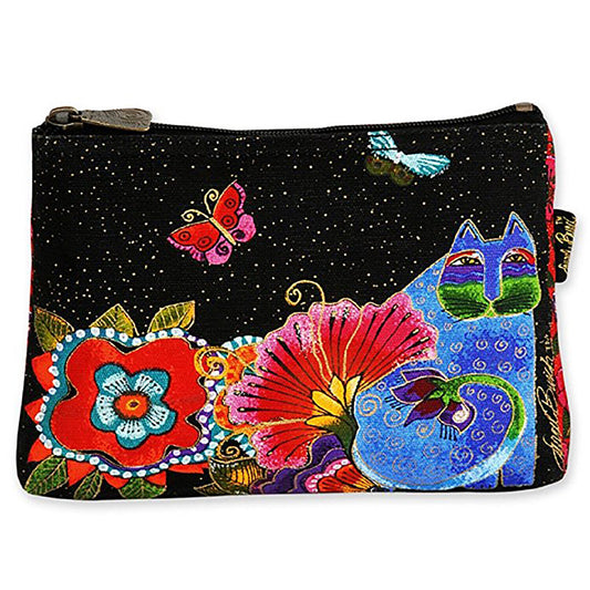 Laurel Burch Feline Cats Minis Cosmetic Bag (Black/Black F)
