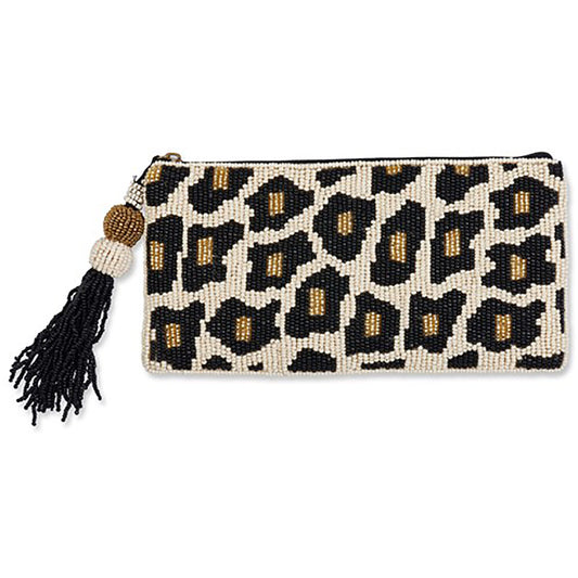 Bamboo Trading Company Club Bag Tassel Pouch Leopard