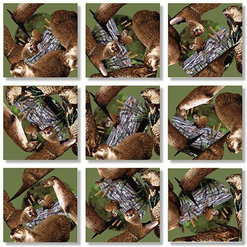 B Dazzle River Otters Scramble Squares 9 Piece Puzzle