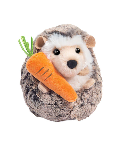 Douglas Spunky Hedgehog with Orange Carrot Easter Plush Stuffed Animal Toy, 5"