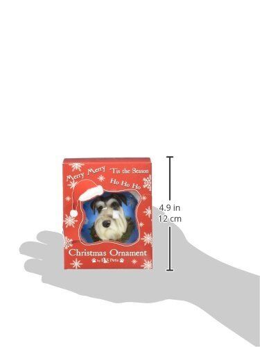 Schnauzer Christmas Ornament Shatter Proof Ball Easy To Personalize