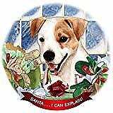 Jack Russell Tan/White Dog Porcelain Ornament Pet Gift 'Santa. I Can Explain!'
