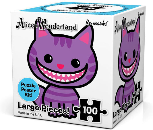 Re-marks Alice in Wonderland 100 Large Piece Puzzle Cube - Cheshire Cat