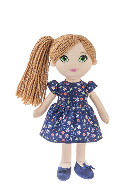 Ganz This is Me! Mila Stuffed Toy Doll, 12" with Brown Hair and Green Eyes
