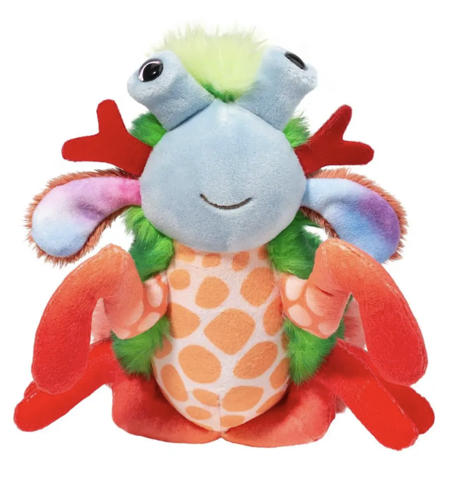 Douglas Punchie Peacock Mantis Shrimp Plush Stuffed Animal Toy, 10 Inch