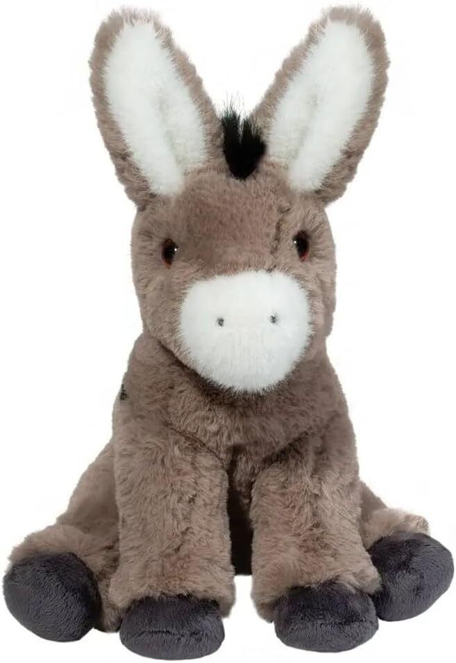 Jackie Donkey Plush Stuffed Animal Toy, 11 inches