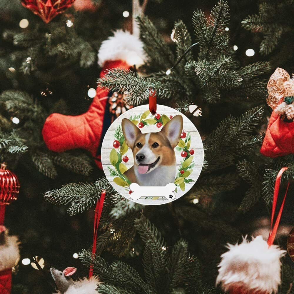 Welsh Corgi Ornament - E&S Pets, DIY Personalizable, Ceramic Round Ornament