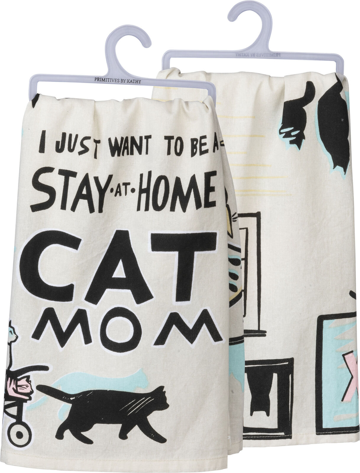 PBK I Just Want to Be a Stay at Home Cat Mom Kitchen Dish Towel Cotton