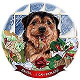 Norfolk Terrier Black/Tan Dog Porcelain Ornament 'Santa. I Can Explain!'