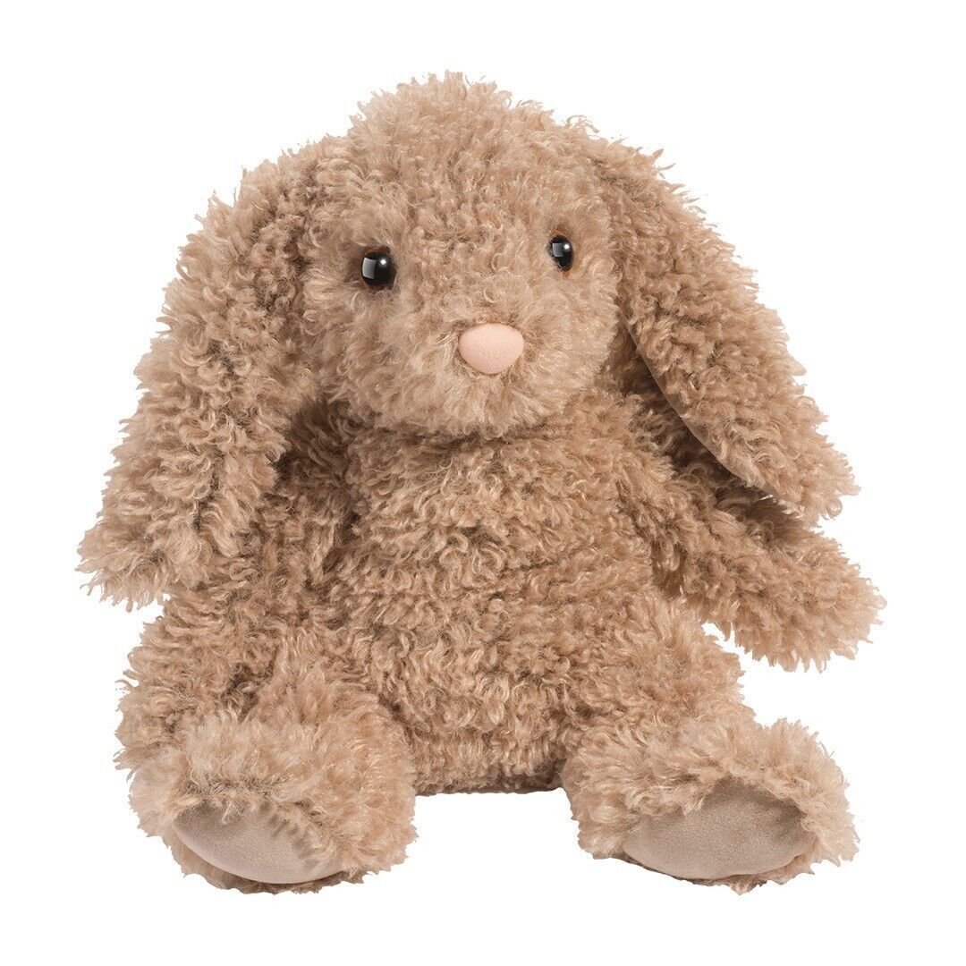 Douglas Tully Curly Bunny Plush Stuffed Animal Toy, 12" sitting