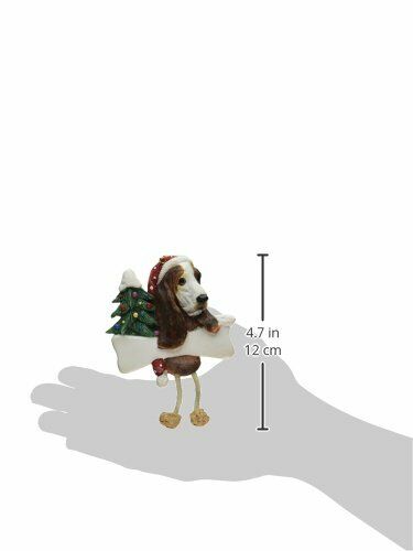 Basset Hound Ornament "Dangling Legs" Hand Painted and Easily Personalized