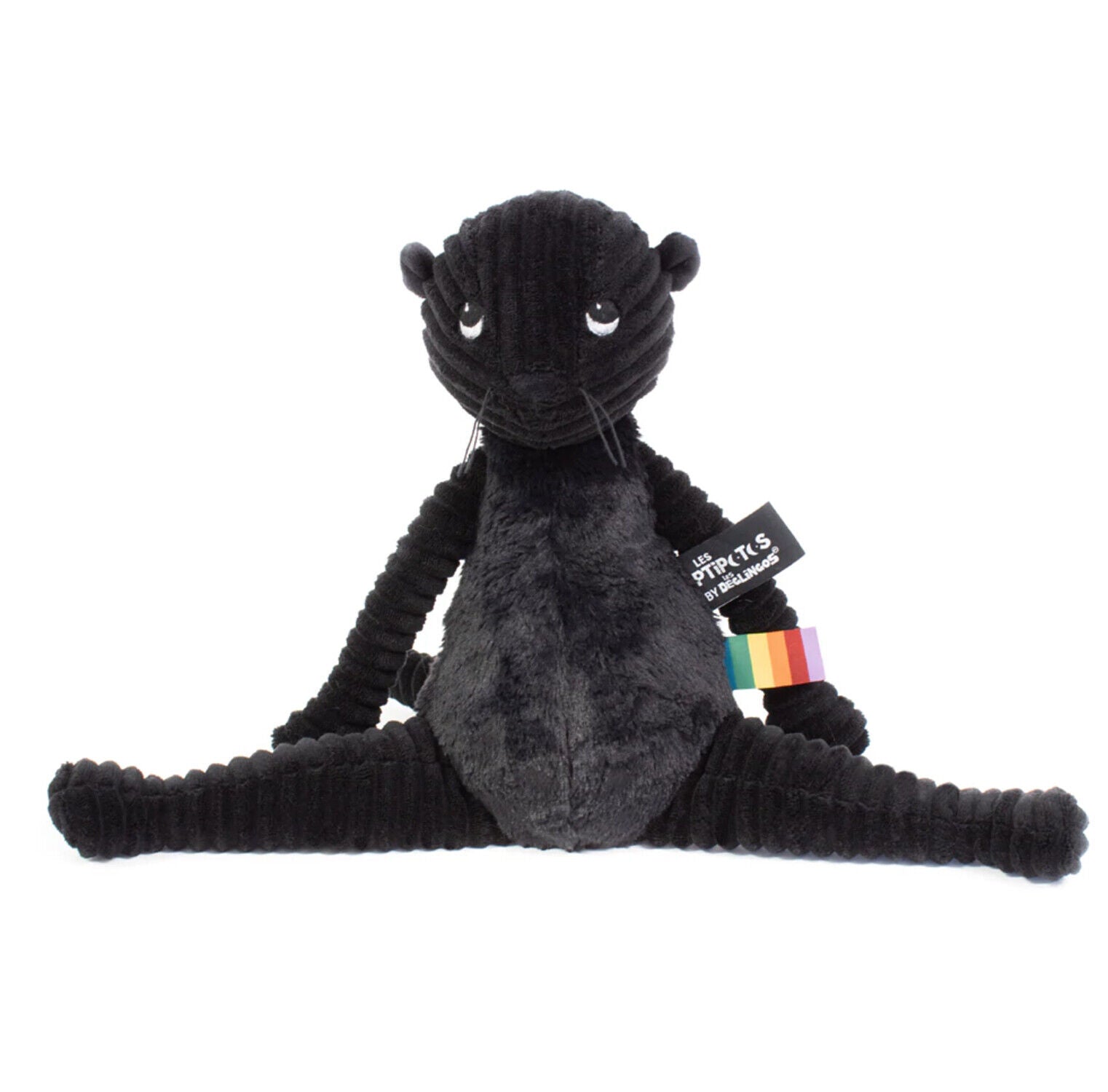 Les Deglingos Ptipotos Namastou Otter Plush Stuffed Animal Toy, 10.25"(sitting)