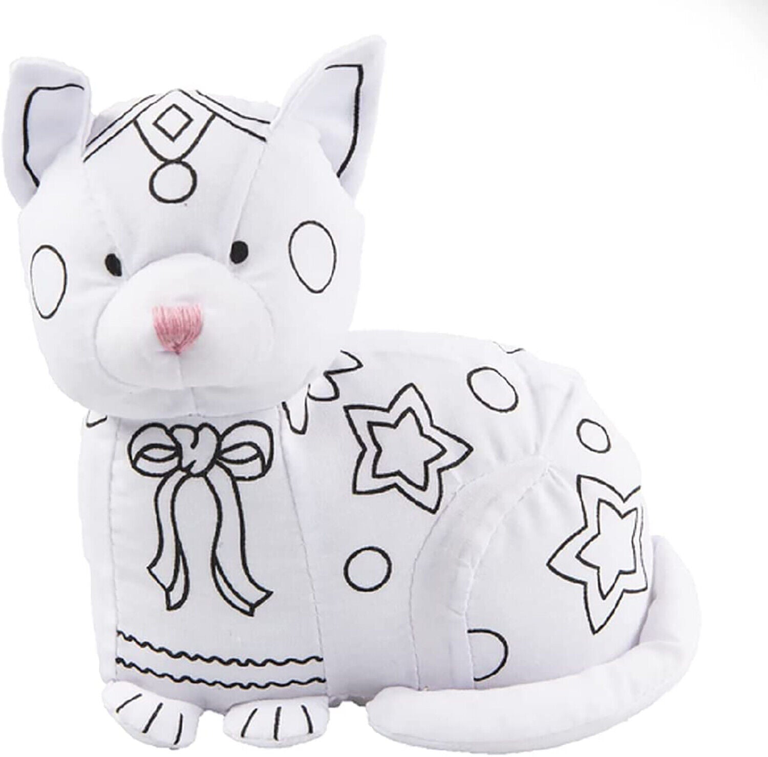 Ganz Cat Plush Mini Coloring Kit (7 Piece), Cat with 6 Markers