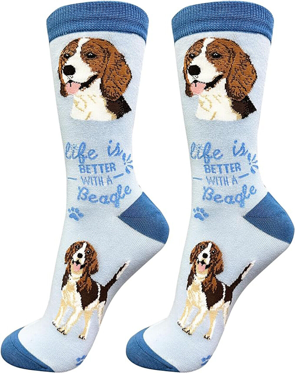 E&S Pets Pet Lover Socks, Life is Better with a Beagle, One size fits Most