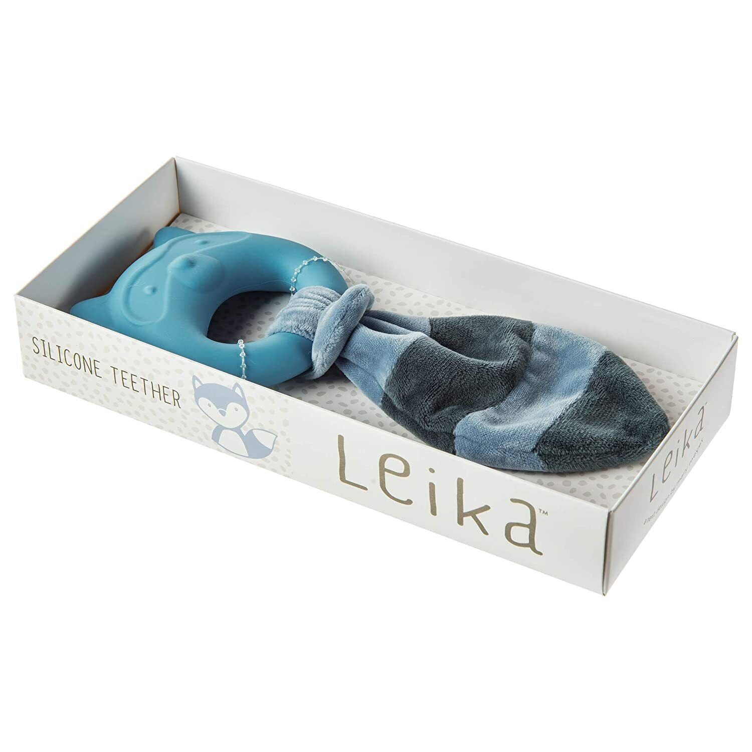 Mary Meyer Leika Silicone Baby Teething Toy, 9-Inches, Little Raccoon