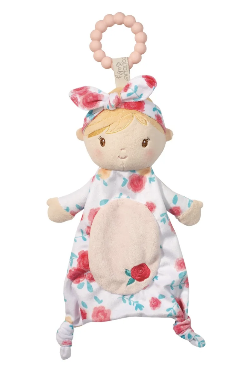Douglas Vera Floral Doll Teether Plush Stuffed Animal Toy, 10"