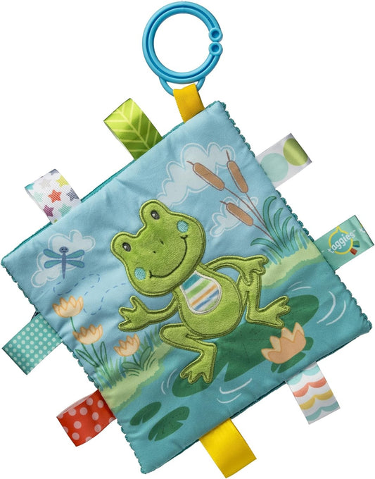 Taggies Crinkle Me Activity Toy w/ Squeaker and Tags, 6 in, Green Peepers Frog