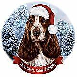 Holiday Pet Gifts English Cocker Spaniel Liver/White Porcelain Ornament