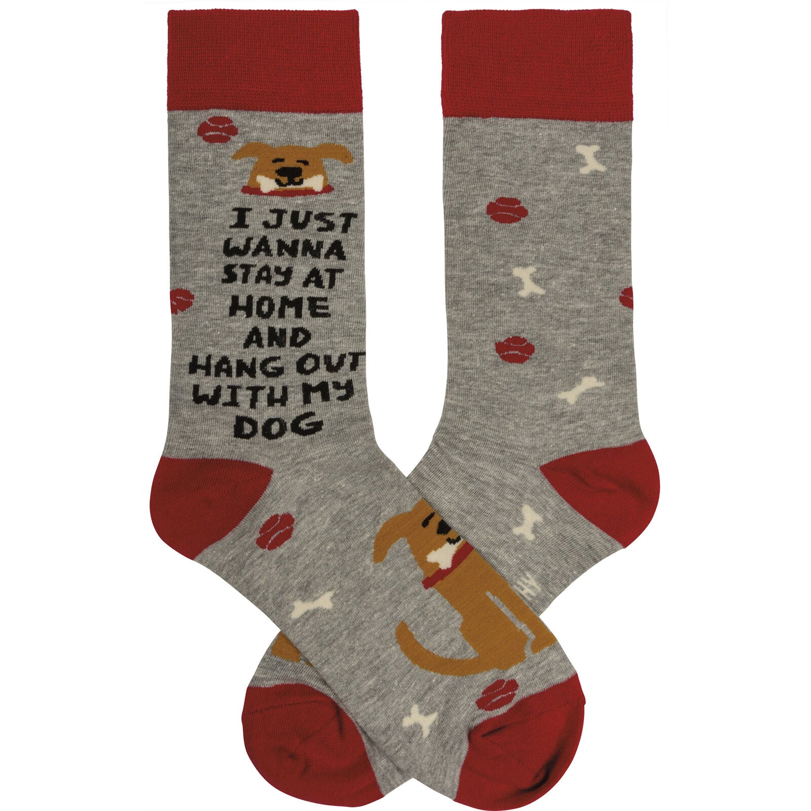 Primitives by Kathy Socks - Socks - I Just Wanna Stay Home and Hang With My Dog