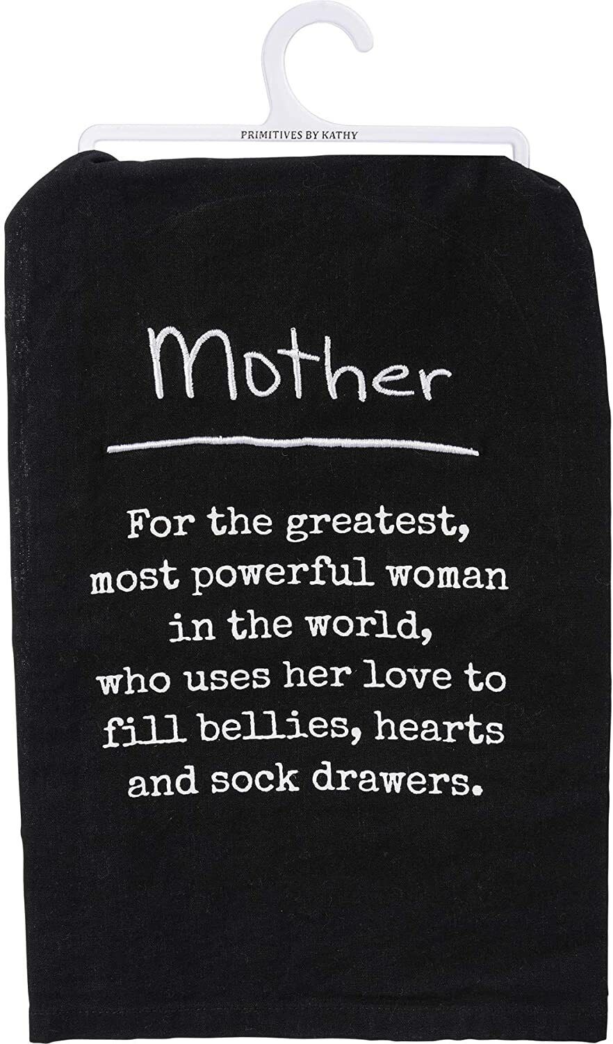 Primitives by Kathy Kitchen Embroidered Dish Towel - Definition: Mother