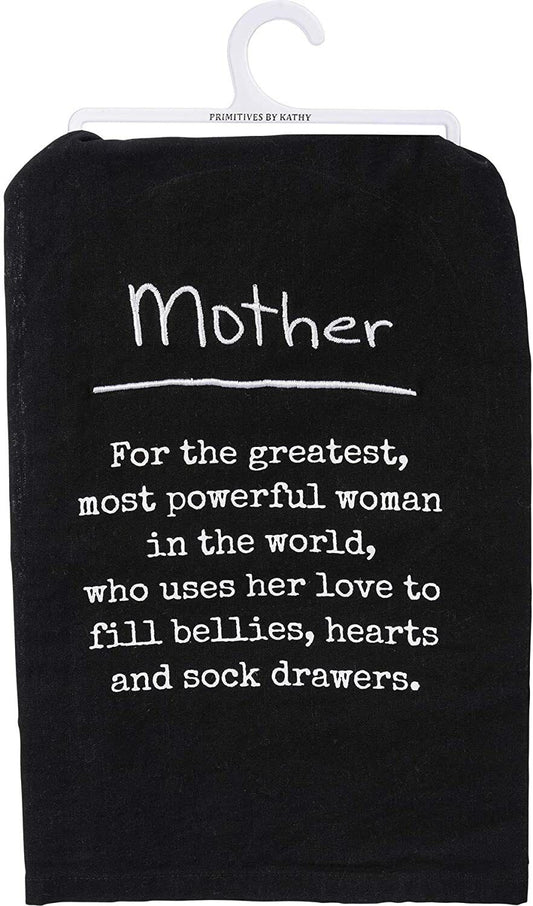Primitives by Kathy Kitchen Embroidered Dish Towel - Definition: Mother