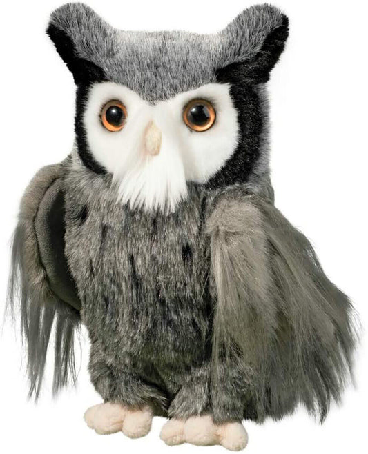 Douglas Samuel Gray Horned Owl Plush Stuffed Animal