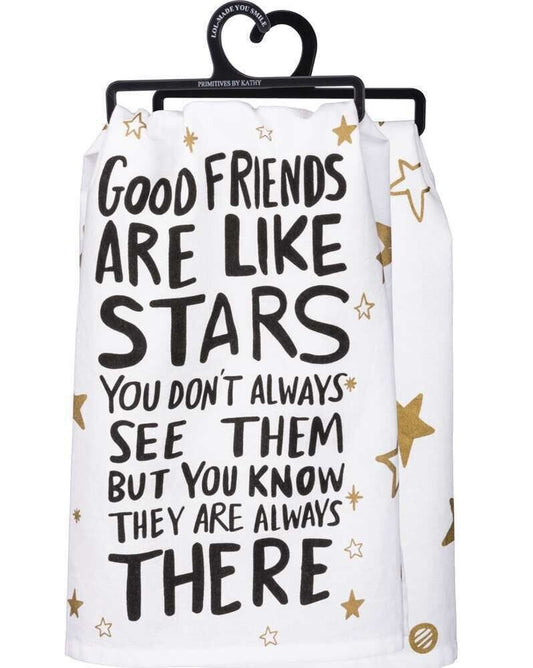 Primitives by Kathy Dish & Tea Towel Good Friends Are Like Stars