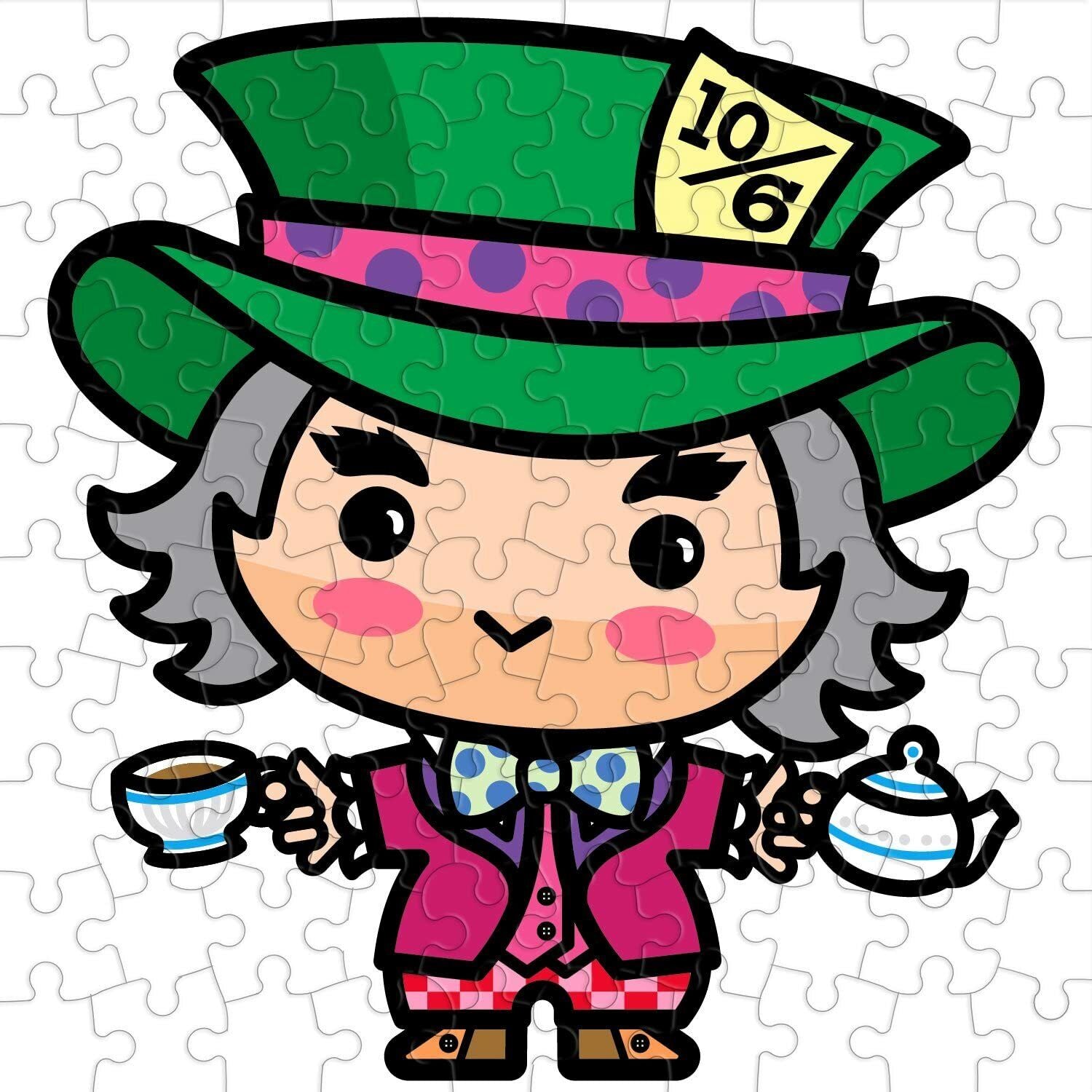 Re-marks Alice in Wonderland 100 Large Piece Puzzle Cube - Mad Hatter