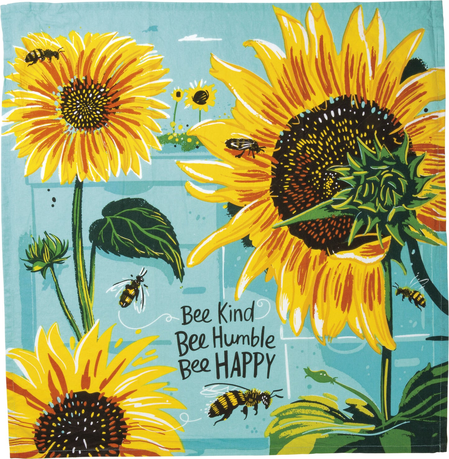 Primitives by Kathy Dish Towel - Bee Kind Bee Humble Bee Happy 28" x 28"