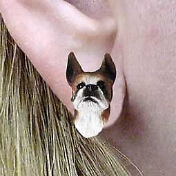 Conversation Concepts Boxer Brindle Earrings Post