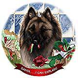 Belgian Tervuren Dog Porcelain Ornament Pet Gift 'Santa. I Can Explain!'