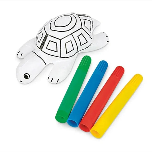 Ganz Turtle Plush Mini Coloring Kit (7 Piece), Turtle with 6 Markers