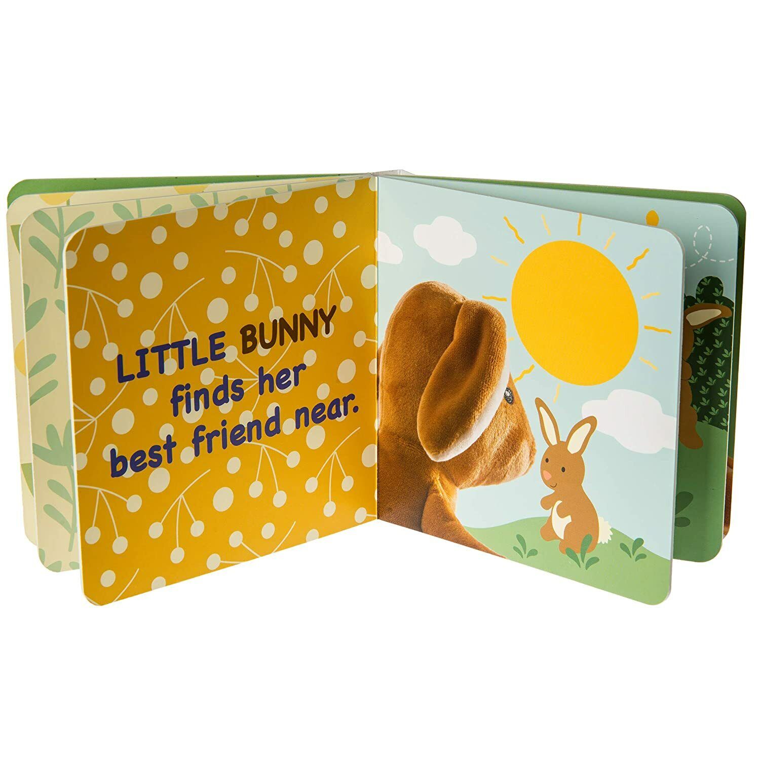 Mary Meyer Leika Baby Board Book, 6 x 6-Inches, Little Bunny