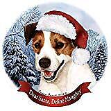 Holiday Pet Gifts Jack Russell Terrier Tri Dog Santa Hat Porcelain Ornament
